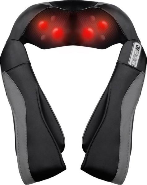 Grote foto lifegoods elektrisch shiatsu massagekussen met armlussen en warmtefunctie zwart verpakking bescha beauty en gezondheid massage