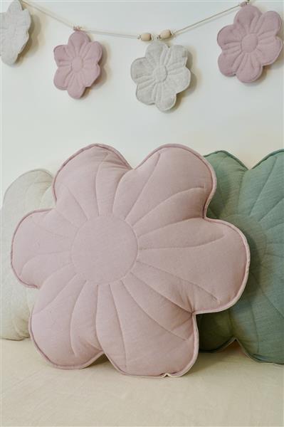 Grote foto linnen bloemenslinger bloom sand rose sand rose kinderen en baby complete kinderkamers