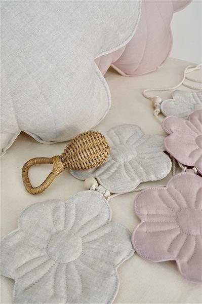 Grote foto linnen bloemenslinger bloom sand rose sand rose kinderen en baby complete kinderkamers