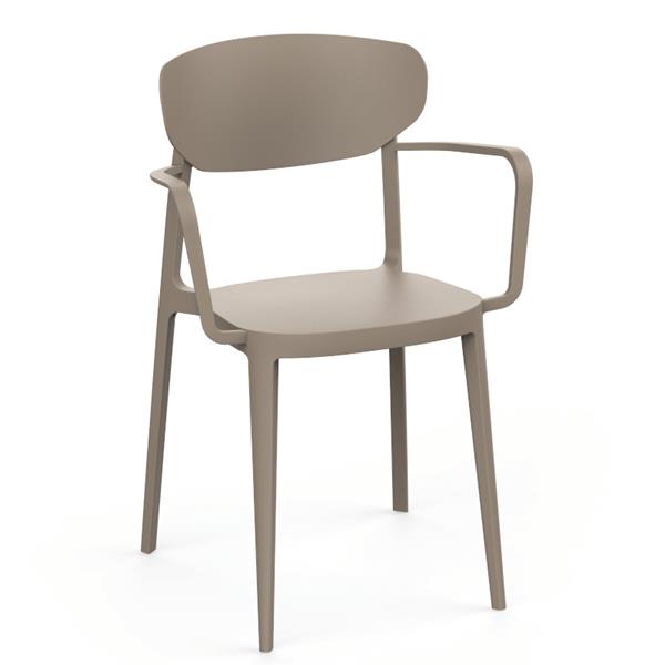 Grote foto mare kunststof vierpootstoel met arm huis en inrichting stoelen