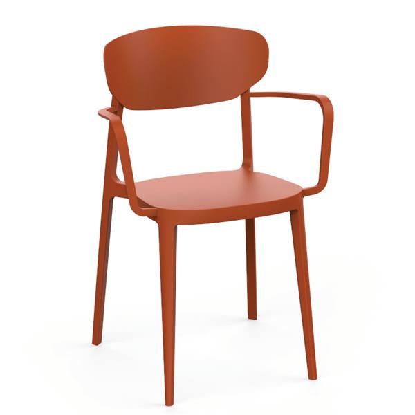 Grote foto mare kunststof vierpootstoel met arm huis en inrichting stoelen