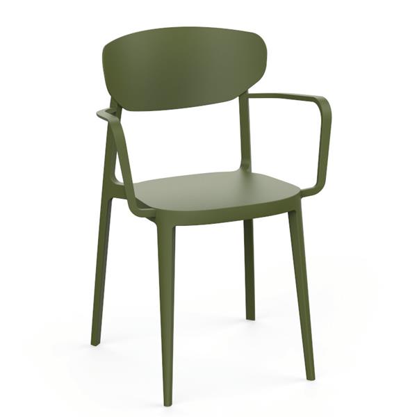 Grote foto mare kunststof vierpootstoel met arm huis en inrichting stoelen