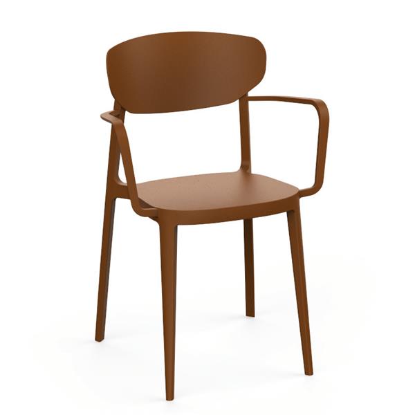 Grote foto mare kunststof vierpootstoel met arm huis en inrichting stoelen