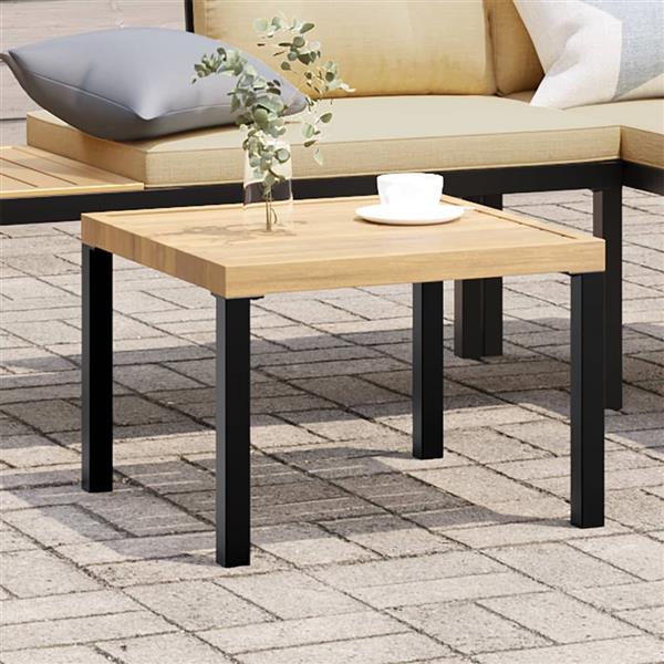 Grote foto vidaxl tuinsalontafel 55x55x39 5 cm gepoedercoat staal zwart tuin en terras tuinmeubelen