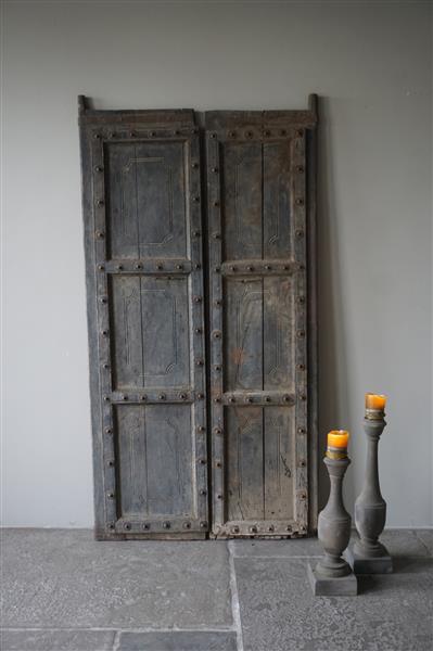 Grote foto deurenset oud hout india h193 5 x b101 cm huis en inrichting woningdecoratie