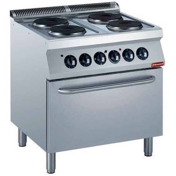 Grote foto elektrisch fornuis 4 platen elektrische oven gn 2 1 diamond e17 4pf8 n diversen overige diversen