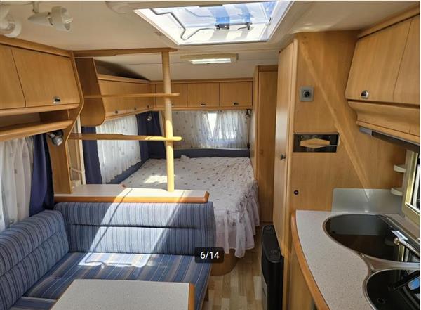 Grote foto hobby de luxe easy 5.60 kmfe .mover stapelbed caravans en kamperen caravans