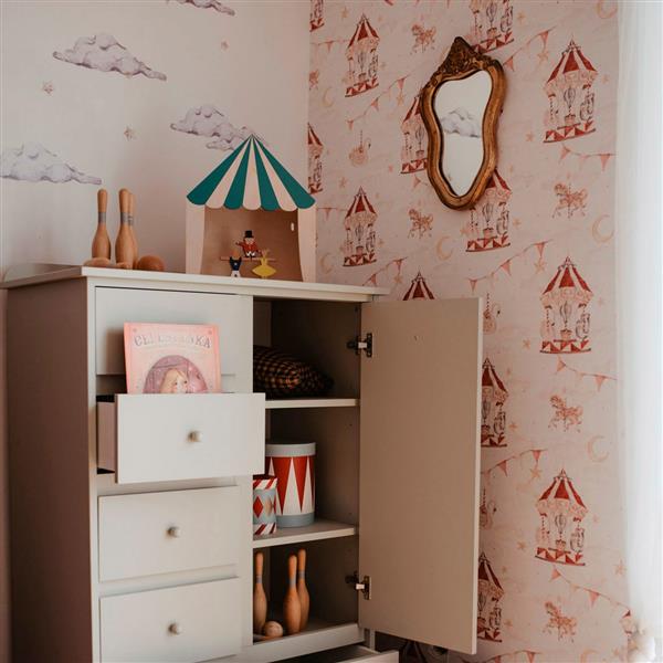 Grote foto commode retro babushka olive olive kinderen en baby complete kinderkamers