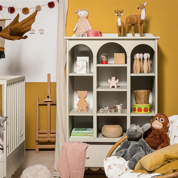 Grote foto speelgoedkast retro babushka olive olive kinderen en baby complete kinderkamers
