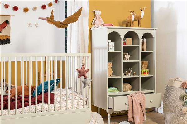 Grote foto speelgoedkast retro babushka olive olive kinderen en baby complete kinderkamers