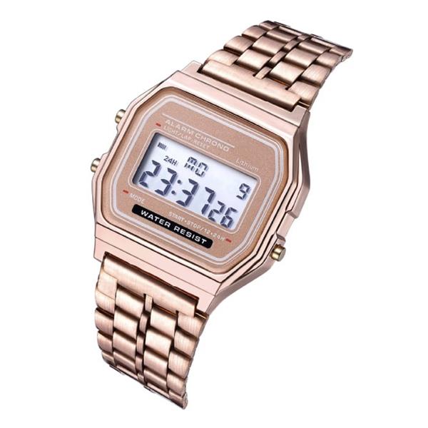 Grote foto tmc212 digitale horloge polshorloge 3 atm waterdicht roze kleding dames horloges