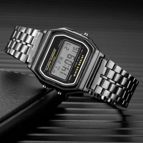 Grote foto tmc212 digitale horloge polshorloge 3 atm waterdicht zwart kleding dames horloges