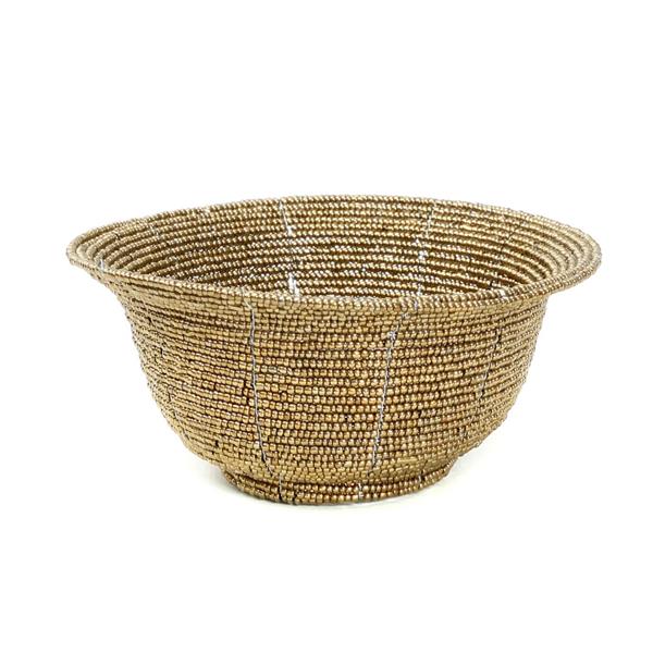 Grote foto de beaded kom laag goud s huis en inrichting woningdecoratie