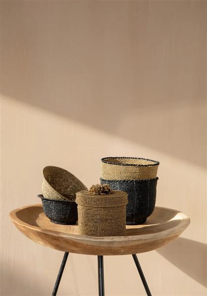 Grote foto de beaded kom laag goud s huis en inrichting woningdecoratie