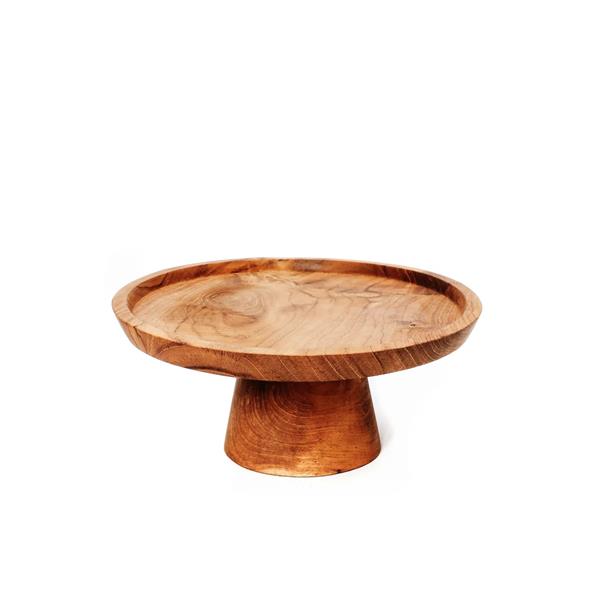 Grote foto de teak root taart plateau s huis en inrichting woningdecoratie