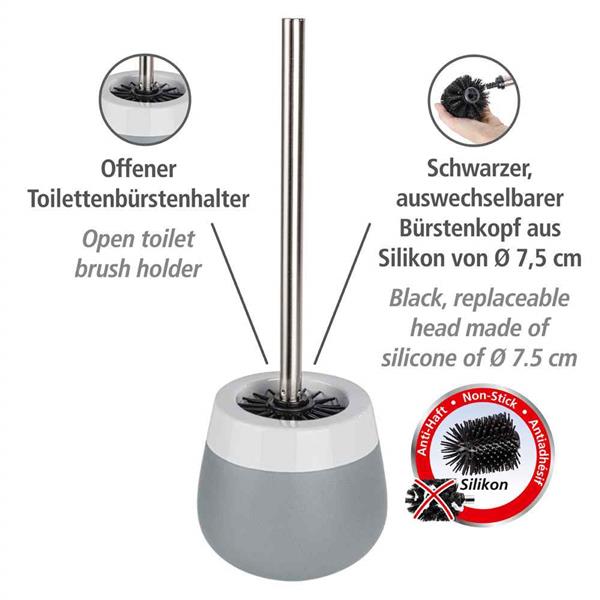 Grote foto wenko wenko toiletborstel malta grijs wit keramiek doe het zelf en verbouw sanitair
