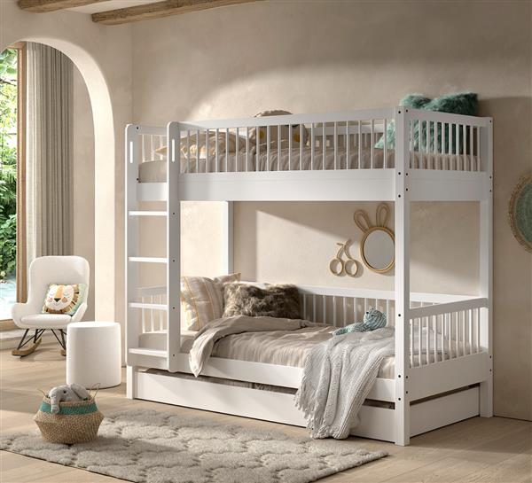 Grote foto forrest beech stapelbed 90x200 wit beuken vipack huis en inrichting bedden