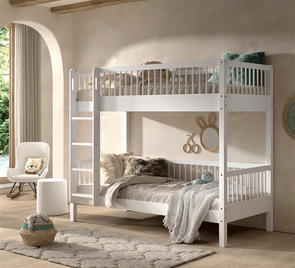 Grote foto forrest beech stapelbed 90x200 wit beuken vipack huis en inrichting bedden