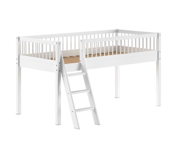 Grote foto forrest beech halfhoogslaper 90x200 wit beuken vipack kinderen en baby complete kinderkamers