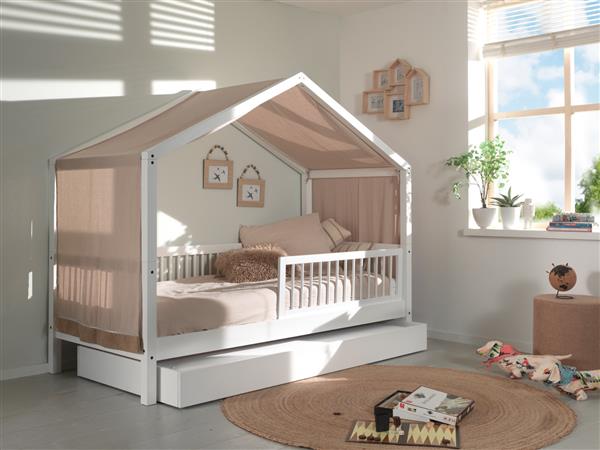 Grote foto forrest beech kajuitbed 90x200 wit beuken vipack antiek en kunst stoelen en banken