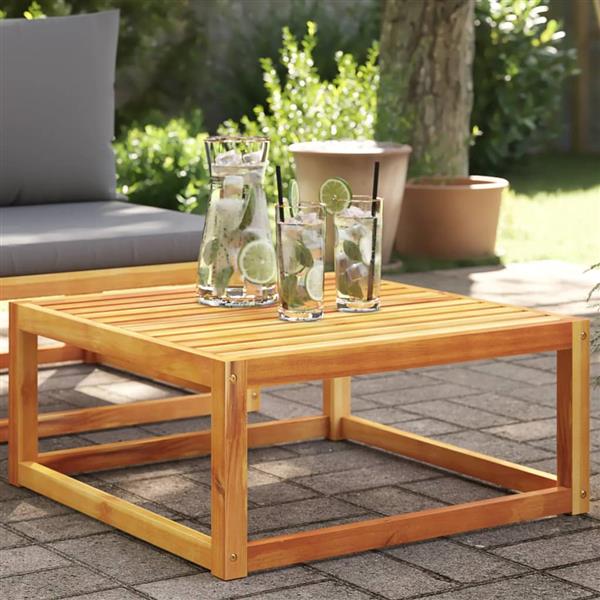 Grote foto vidaxl tuintafel 65x65x29 cm massief acaciahout tuin en terras tuinmeubelen