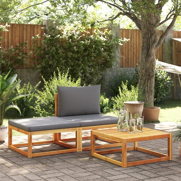 Grote foto vidaxl tuintafel 65x65x29 cm massief acaciahout tuin en terras tuinmeubelen