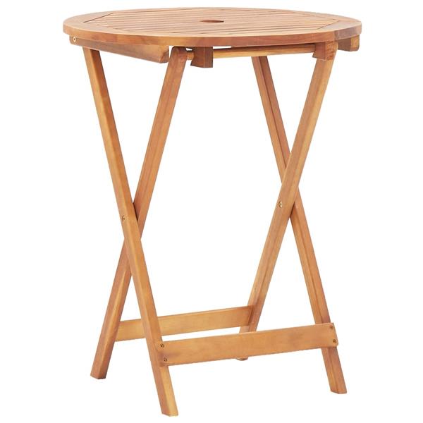 Grote foto vidaxl 3 delige bistroset stof en massief hout blauw en wit tuin en terras tuinmeubelen