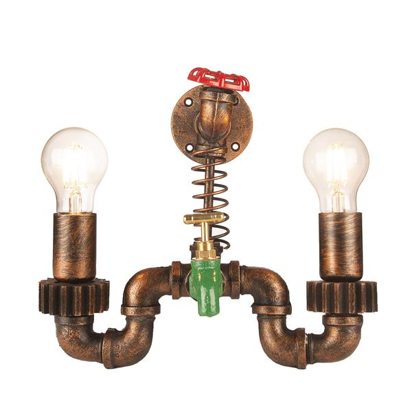 Grote foto industri le wandlamp tap met twee lichtpunten funnylights ditto huis en inrichting overige