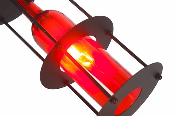 Grote foto industri le hanglamp rode wijnfles scaldare verano huis en inrichting overige