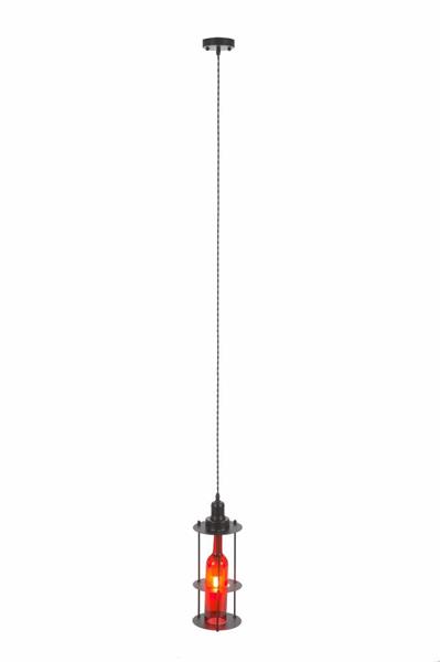 Grote foto industri le hanglamp rode wijnfles scaldare verano huis en inrichting overige