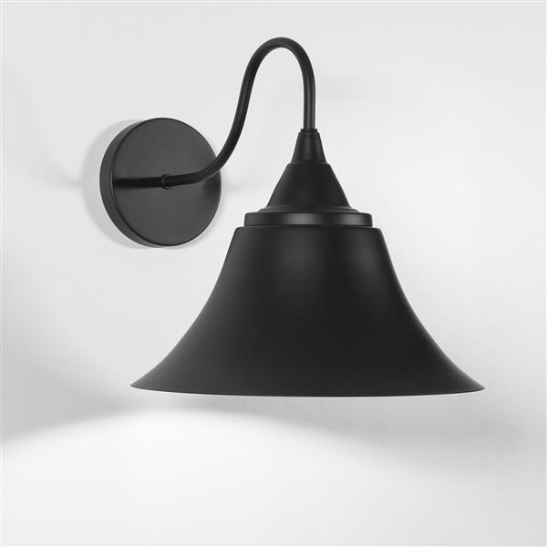 Grote foto zwarte klok wandlamp valott ampua huis en inrichting overige