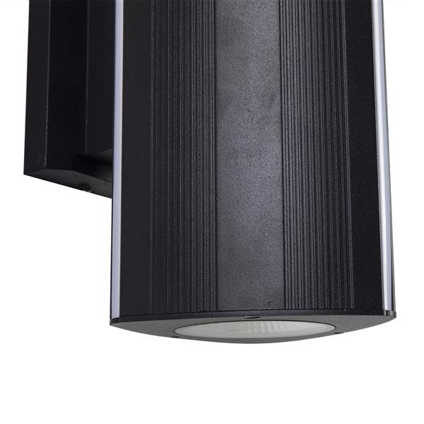 Grote foto moderne buitenwandlamp up down zwart ip65 incl. led wit licht garleds setos huis en inrichting overige