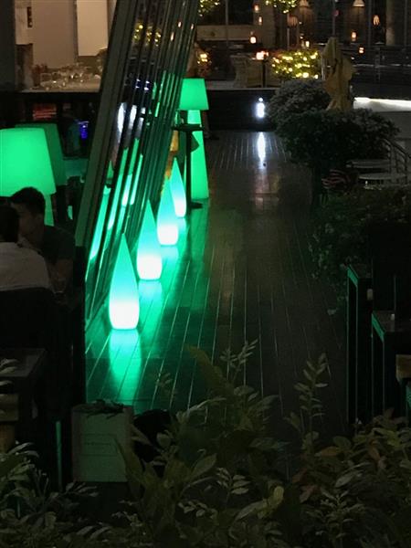 Grote foto oplaadbare staande lamp led rgb waterdruppel 80 cm incl. afstandsbediening funnylights muk tuinlam tuin en terras verlichting