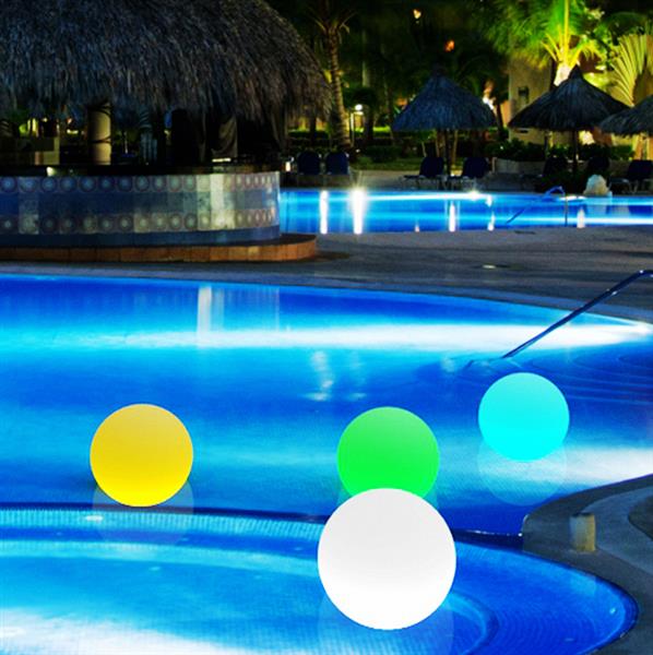 Grote foto oplaadbare bol 30 cm led rgb incl. afstandsbediening funnylights venonat tuinlamp tuin en terras verlichting
