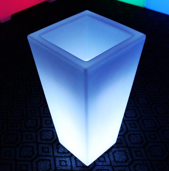 Grote foto oplaadbare bloempot 90 cm led rgb incl. afstandsbediening funnylights lapras tuinlamp tuin en terras verlichting