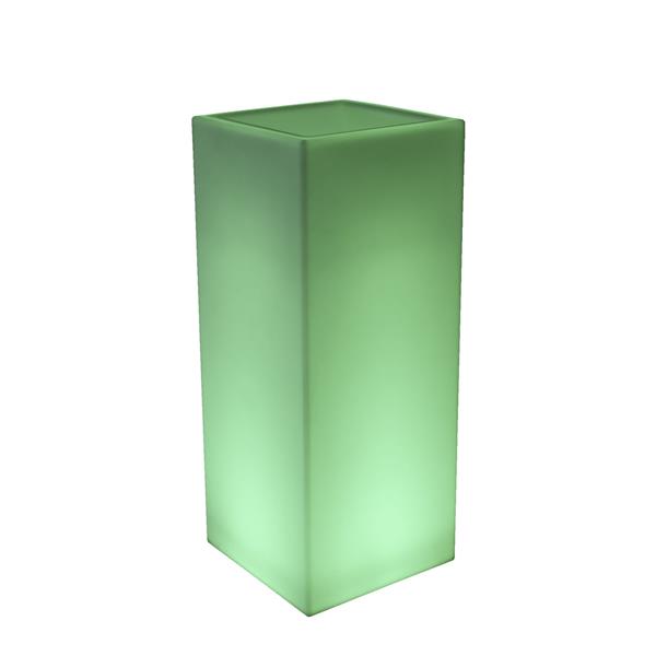 Grote foto oplaadbare bloempot 90 cm led rgb incl. afstandsbediening funnylights lapras tuinlamp tuin en terras verlichting