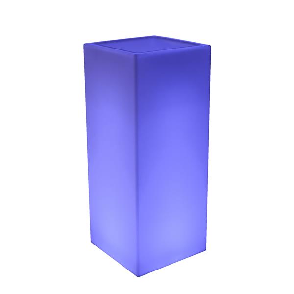 Grote foto oplaadbare bloempot 90 cm led rgb incl. afstandsbediening funnylights lapras tuinlamp tuin en terras verlichting