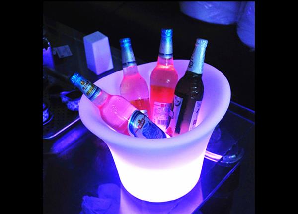 Grote foto led wijnkoeler ijsemmer rgb oplaadbaar afstandsbediening funnylights hypo tuin en terras verlichting
