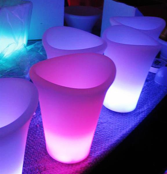 Grote foto led wijnkoeler ijsemmer rgb oplaadbaar afstandsbediening funnylights hypo tuin en terras verlichting