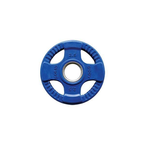 Grote foto body solid gekleurde rubberen olympische halterschijven 50mm 1.25 kg donkergrijs sport en fitness fitness