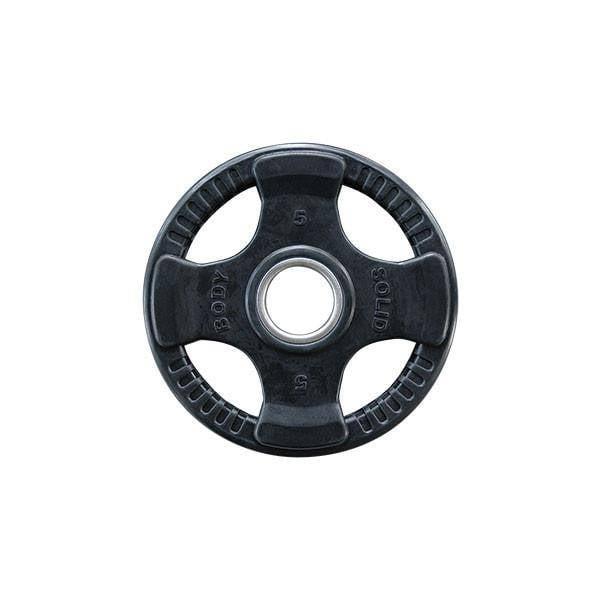 Grote foto body solid gekleurde rubberen olympische halterschijven 50mm 1.25 kg donkergrijs sport en fitness fitness
