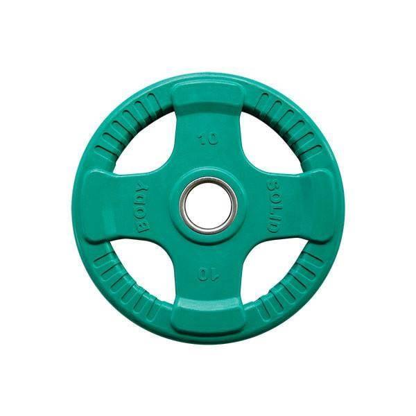 Grote foto body solid gekleurde rubberen olympische halterschijven 50mm 1.25 kg donkergrijs sport en fitness fitness