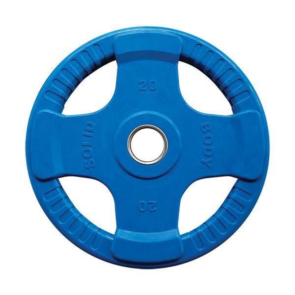 Grote foto body solid gekleurde rubberen olympische halterschijven 50mm 1.25 kg donkergrijs sport en fitness fitness