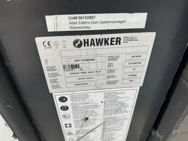 Grote foto vs 21765 elektrische meerijd palletwagen lepels 1600mm doe het zelf en verbouw hefwerktuigen