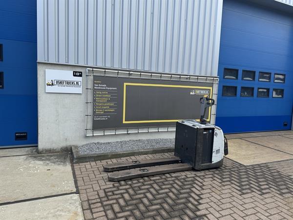 Grote foto vs 21765 elektrische meerijd palletwagen lepels 1600mm doe het zelf en verbouw hefwerktuigen