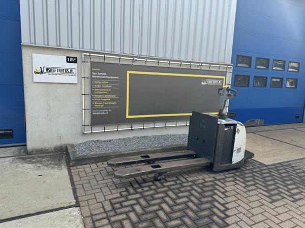 Grote foto vs 21765 elektrische meerijd palletwagen lepels 1600mm doe het zelf en verbouw hefwerktuigen