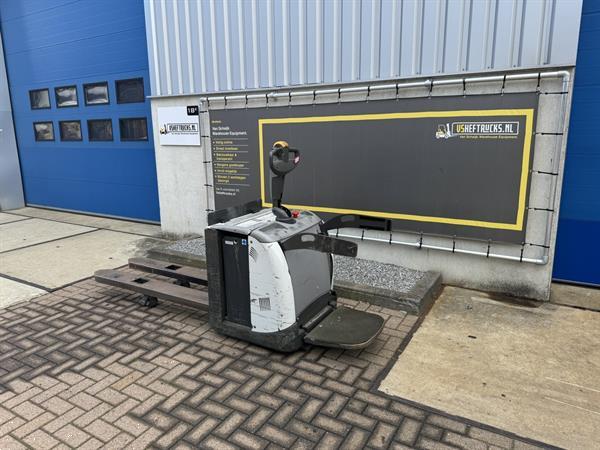 Grote foto vs 21765 elektrische meerijd palletwagen lepels 1600mm doe het zelf en verbouw hefwerktuigen