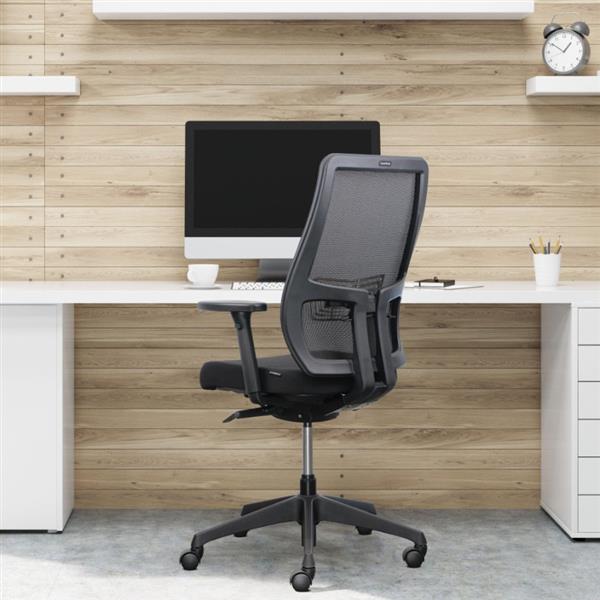 Grote foto torino bureaustoel zwart netweave npr1813 huis en inrichting stoelen