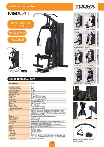 Grote foto toorx fitness home gym 102 kg gewichtsblok msx 70 sport en fitness fitness