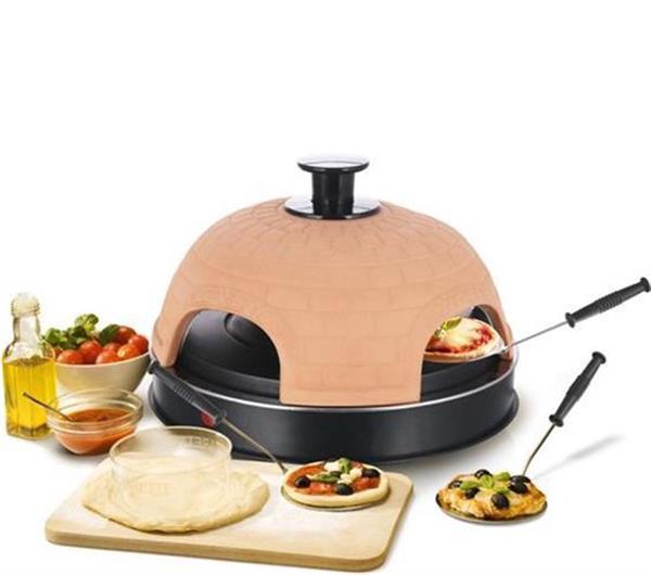Grote foto emerio po 115984 pizzarette 6 persoons handgemaakte terracotta koepel 6 ge soleerde bak spat huis en inrichting keukenbenodigdheden